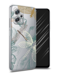 Чехол Awog на Poco X4 GT/Redmi Note 11T Pro/11T Pro Plus "Тени стрекоз"