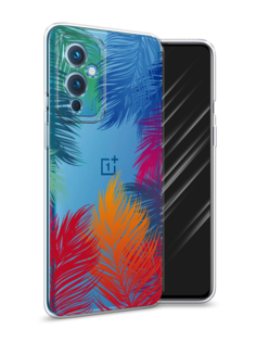 Чехол Awog на OnePlus 9 LE2110 / ВанПлас 9 LE2110 "Рамка из перьев"