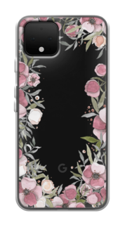 Чехол Awog на Google Pixel 4 "Розовая цветочная рамка"