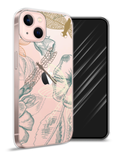 Чехол Awog на Apple iPhone 13 / Айфон 13 "Тени стрекоз"