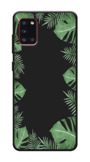 Чехол Awog на Samsung Galaxy A31 / Самсунг A31 "Листья папоротника рамка"