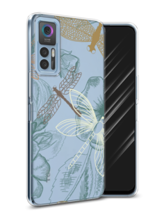 Чехол Awog на TCL 30/30 Plus "Тени стрекоз"