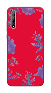 Чехол Awog на Huawei Y8p/Huawei P Smart S "Сиреневая цветочная рамка"