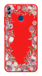 Чехол Awog на Honor 8x "Розовая цветочная рамка"