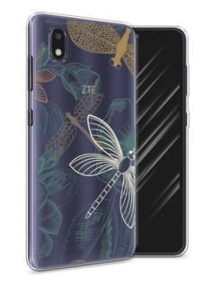 Чехол Awog на ZTE Blade A3 (2020) / ЗТЕ Блэйд A3 (2020) "Тени стрекоз"