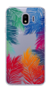 Чехол Awog на Samsung Galaxy J4 "Рамка из перьев"