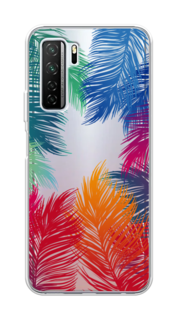 Чехол Awog на Huawei Nova 7 SE "Рамка из перьев"