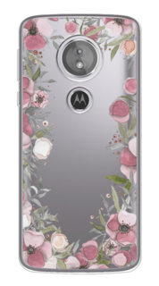 Чехол Awog на Motorola Moto G6 Play / Моторола Мото G6 Плэй "Розовая цветочная рамка"