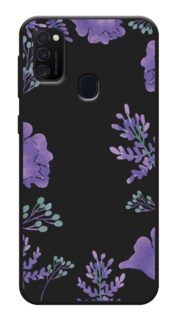 Чехол Awog на Samsung Galaxy M21/M30s "Сиреневая цветочная рамка"