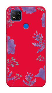 Чехол Awog на Xiaomi Redmi 9C "Сиреневая цветочная рамка"