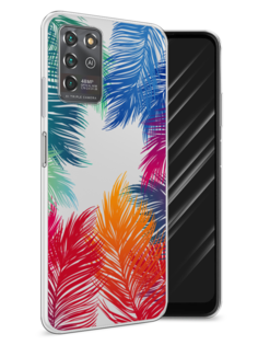 Чехол Awog на ZTE Blade V30 Vita / ЗТЕ Блэйд V30 Vita "Рамка из перьев"