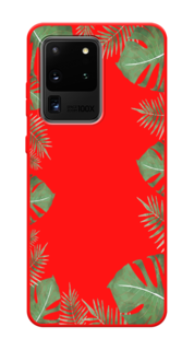 Чехол Awog на Samsung Galaxy S20 Ultra "Листья папоротника рамка"