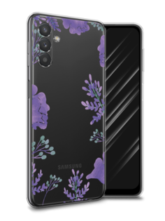 Чехол Awog на Samsung Galaxy A13 5G / Самсунг A13 5G "Сиреневая цветочная рамка"