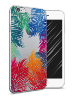 Чехол Awog на Apple iPhone 6S / Айфон 6S "Рамка из перьев"