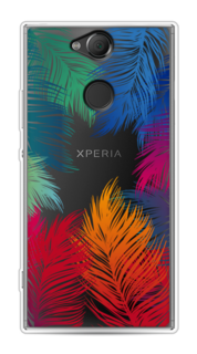 Чехол Awog на Sony Xperia XA2 "Рамка из перьев"