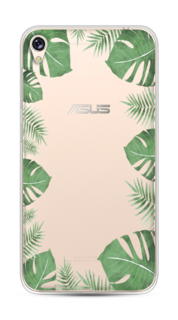 Чехол Awog на Asus Zenfone Live ZB501KL "Листья папоротника рамка"