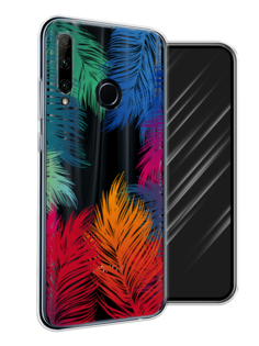 Чехол Awog на Honor 20 Lite 2019 "Рамка из перьев"