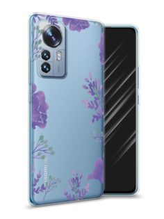 Чехол Awog на Xiaomi 12 Pro "Сиреневая цветочная рамка"