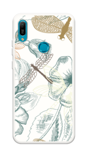 Чехол Awog на Huawei Y6 2019/Honor 8a/8a Pro/Y6s "Тени стрекоз"