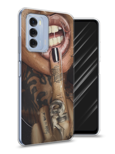 Чехол Awog на ZTE Blade V40 / ЗТЕ Блэйд V40 "Девушка с татуировками"