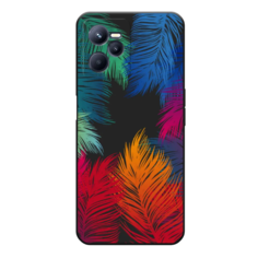 Чехол Awog на Realme C35 "Рамка из перьев"