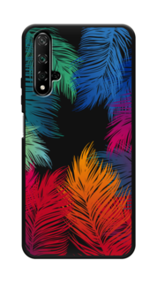 Чехол Awog на Honor 20 "Рамка из перьев"