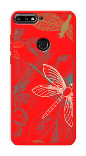 Чехол Awog на Honor 7C Pro/Huawei Y7 Prime 2018/Nova 2 Lite "Тени стрекоз"