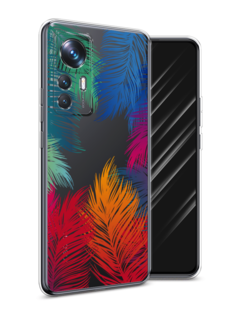 Чехол Awog на Xiaomi 12T Pro / Сяоми 12T Про "Рамка из перьев"