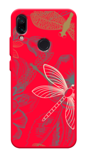 Чехол Awog на Xiaomi Redmi 7 "Тени стрекоз"
