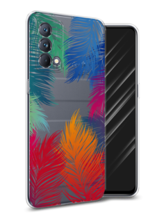 Чехол Awog на Realme GT Master Edition "Рамка из перьев"