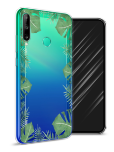 Чехол Awog на Huawei P40 lite E "Листья папоротника рамка"