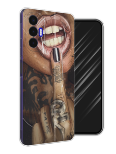 Чехол Awog на Tecno Pova 3 "Девушка с татуировками"
