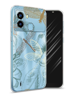 Чехол Awog на Tecno Pop 6 "Тени стрекоз"