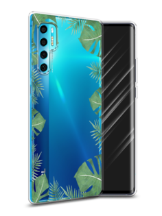 Чехол Awog на TCL 20 Pro 5G "Листья папоротника рамка"