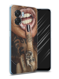 Чехол Awog на Oppo A57 5G/A56s/OnePlus Nord N300 5G "Девушка с татуировками"