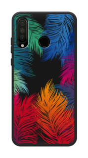 Чехол Awog на Honor 20 Lite 2020 "Рамка из перьев"