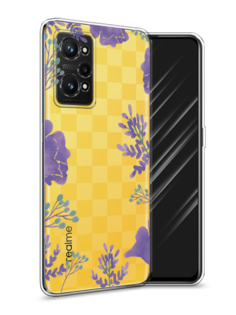 Чехол Awog на Realme GT Neo 3T "Сиреневая цветочная рамка"