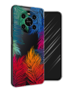 Чехол Awog на Honor X9 4G/Magic4 Lite 4G "Рамка из перьев"