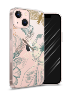 Чехол Awog на Apple iPhone 13 mini / Айфон 13 mini "Тени стрекоз"
