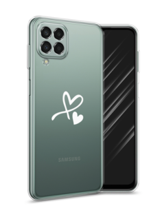 Чехол Awog на Samsung Galaxy M33 / Самсунг M33 "Розовая цветочная рамка"