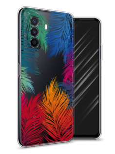 Чехол Awog на Huawei Nova Y70 "Рамка из перьев"