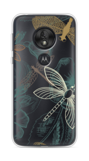 Чехол Awog на Motorola Moto G7 Play / Моторола Мото G7 Play "Тени стрекоз"