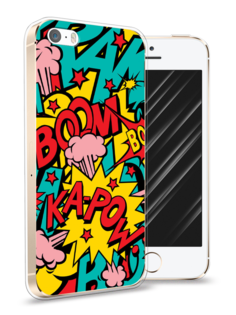 Чехол Awog на Apple iPhone 5/5S/SE / Айфон 5/5S/SE "Постер pop art"