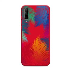Чехол Awog на Honor 30i "Рамка из перьев"