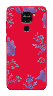 Чехол Awog на Xiaomi Redmi 10X 4G/Note 9 "Сиреневая цветочная рамка"
