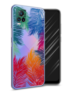 Чехол Awog на Vivo V21e 4G "Рамка из перьев"