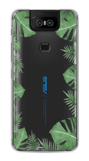Чехол Awog на Asus Zenfone 6 ZS630KL "Листья папоротника рамка"