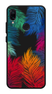 Чехол Awog на Xiaomi Redmi 7 "Рамка из перьев"