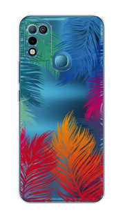 Чехол Awog на Infinix HOT 10 Play "Рамка из перьев"