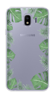 Чехол Awog на Samsung Galaxy J4 "Листья папоротника рамка"